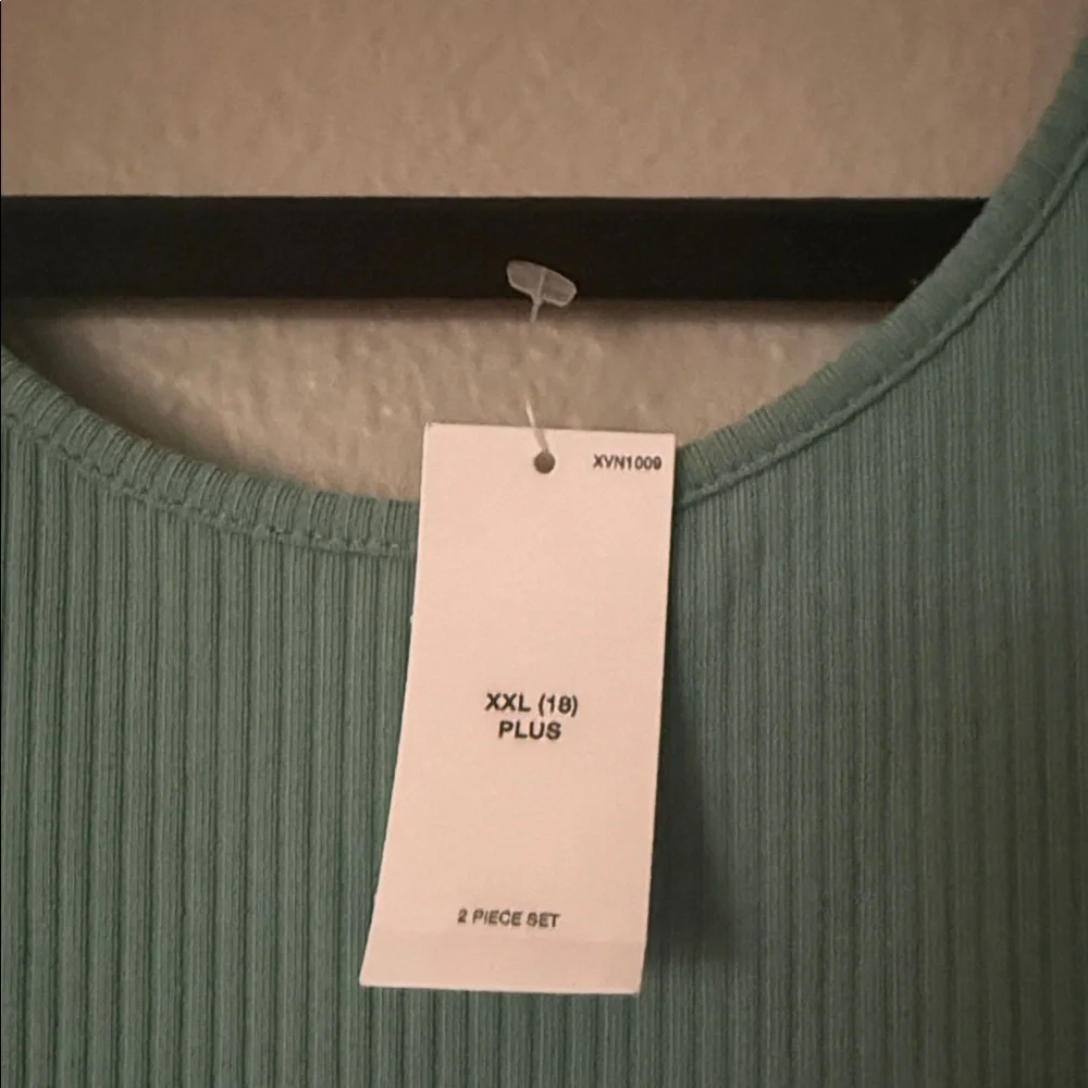 Women’s Short Sleeve Teal Ribbed Fit-and-Flare Dress